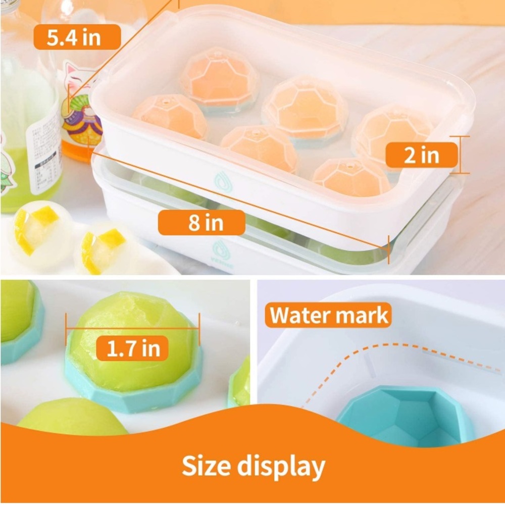 Large Ice Cube Tray set of 2 - Picture 5 of 8
